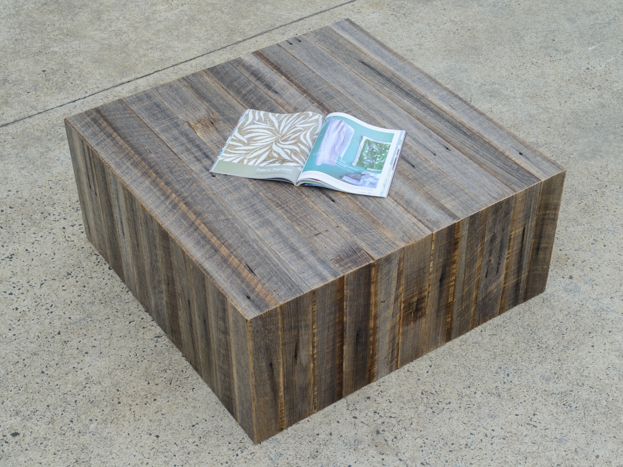 Weathered Cube Coffee Table by Zac Pearton Handkrafted